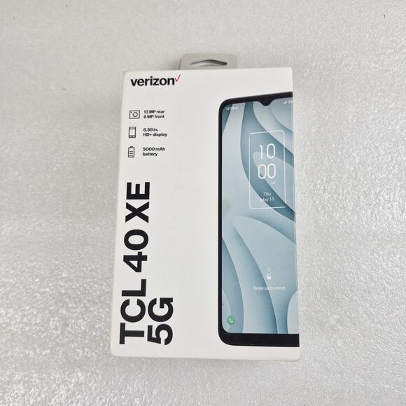 TCL 40 XE 5G 64GB Starlight Black Prepaid Verizon Locked 2023 Smartphone NEW NIB - Picture 1 of 6